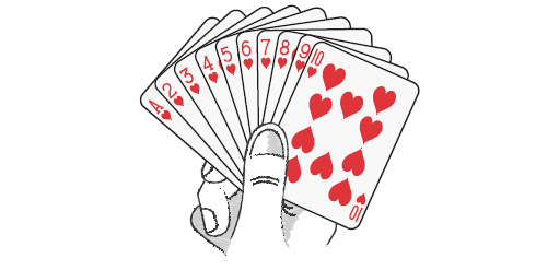 10 cartões de corações