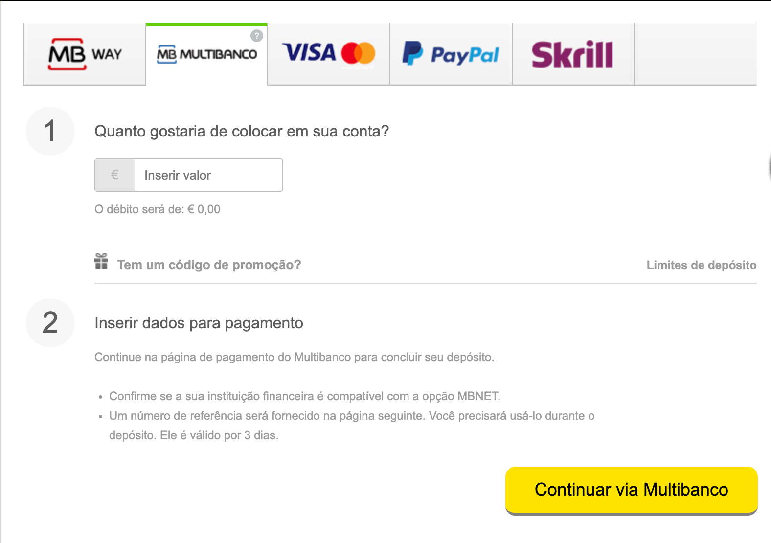 depositar multibanco casino 888